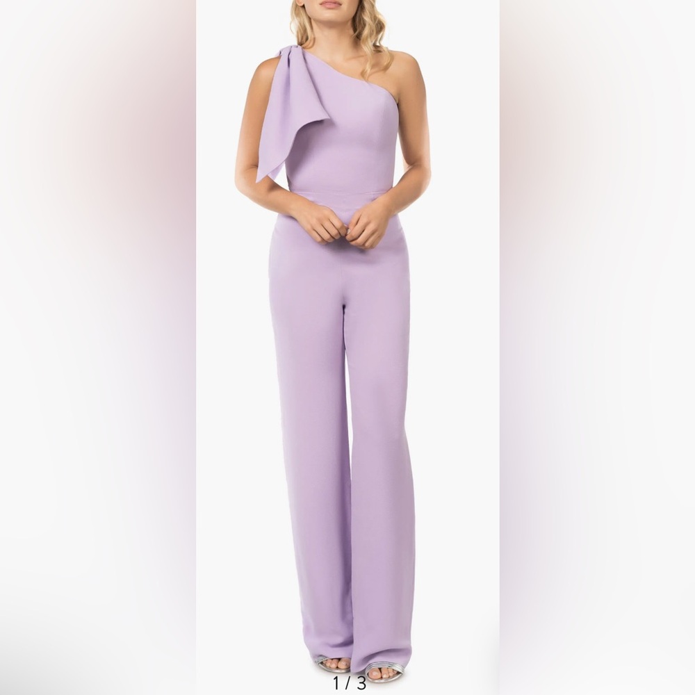 Dress the Population Tiffany One-Shoulder Jumpsuit Size Small